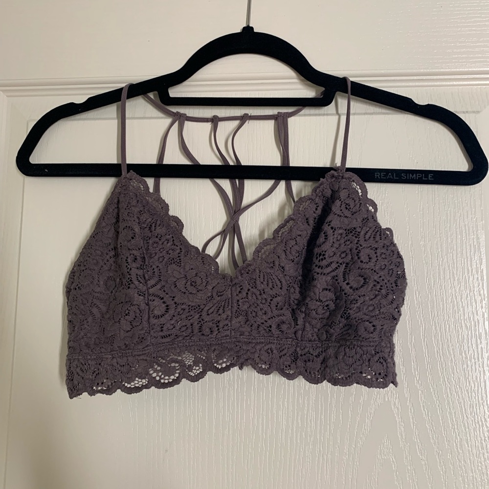 Purple lace bralette